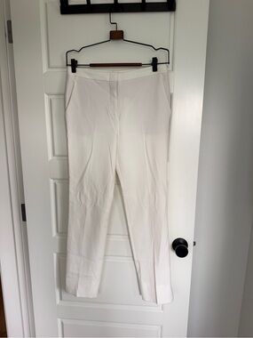 BCBGMaxAzria Cream Tailored Straight-Leg Pants
